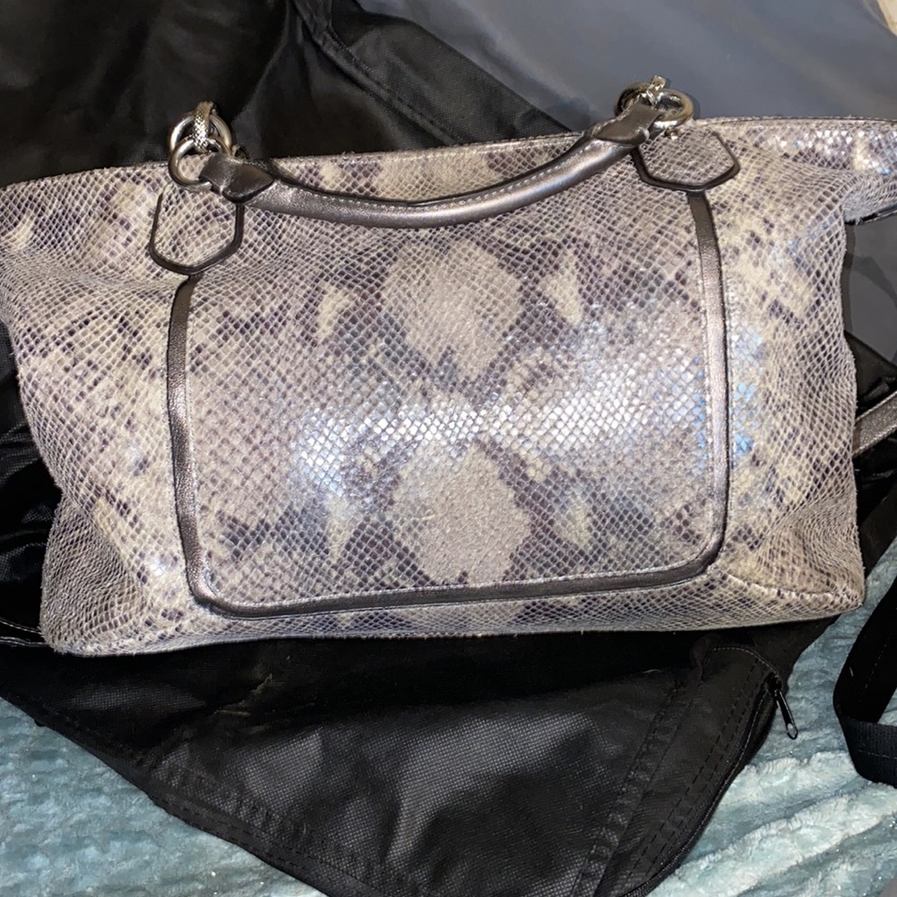 Coach-Campbell Large satchel made of exotic python leather (see photos) - Picture 7 of 16